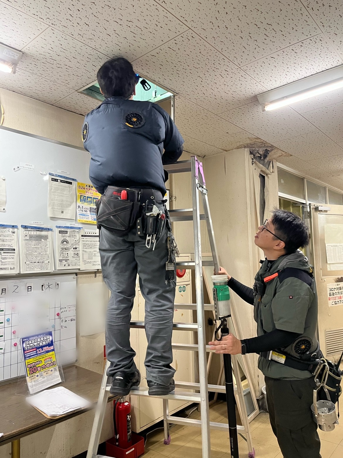 スーパーマーケットの総合設備点検を実施いたしました!!
