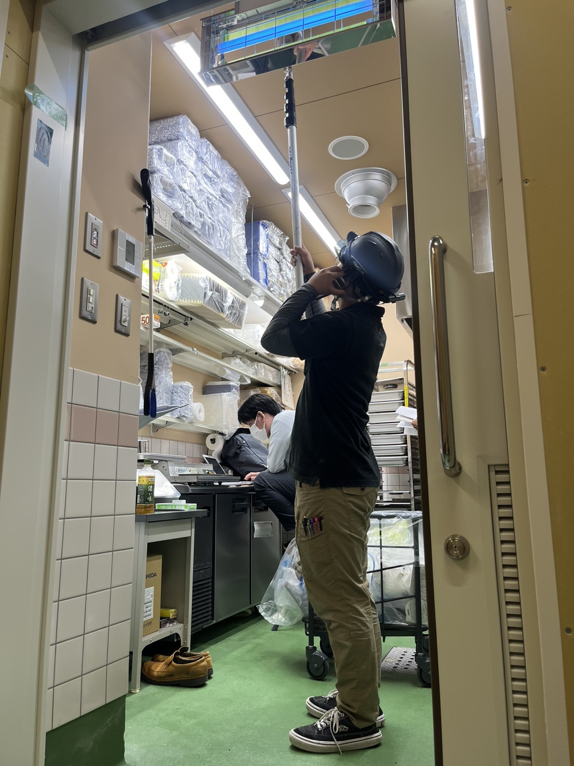 某スーパー様：リニューアル工事に伴う非常放送設備・感知器の消防設備点検の実施