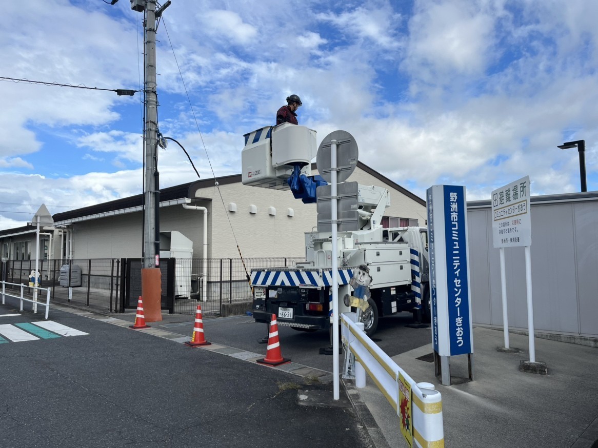 野洲市様:コミュニティセンターぎおう 高圧引込ケーブル更新(修繕)工事